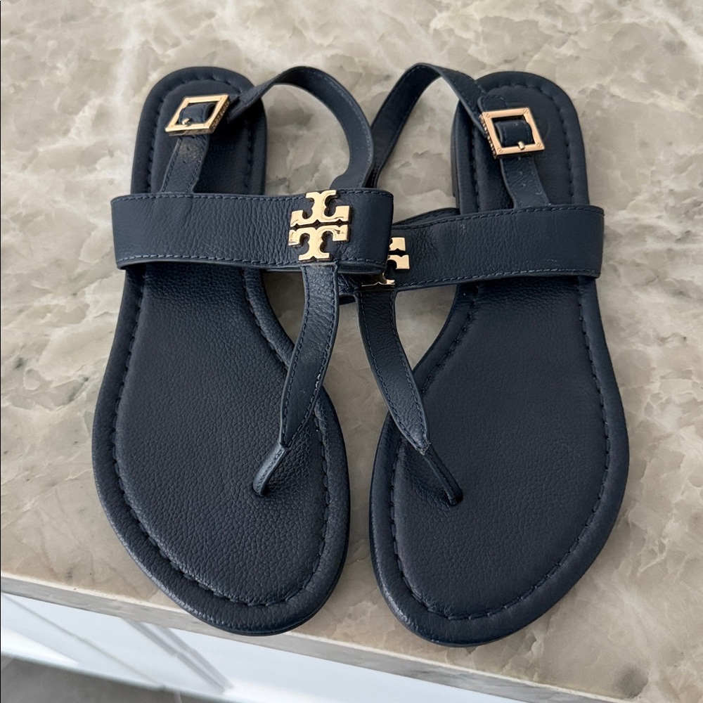 Tory Burch, navy sandals, size 9